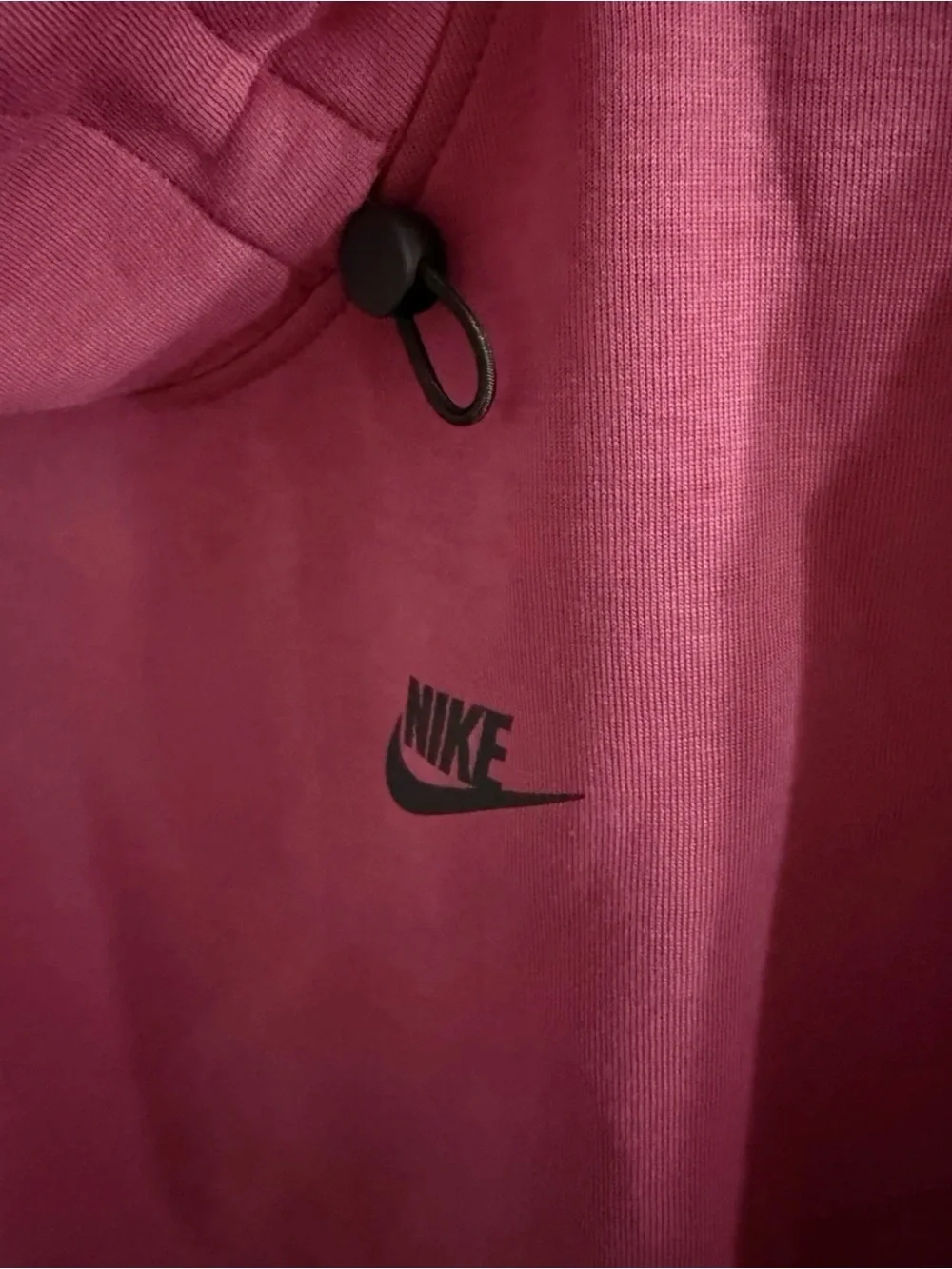 Nike Sportswear Tech Fleece Oversized/Crop Top Hoodie Pink/Red FV6322-634 Size S